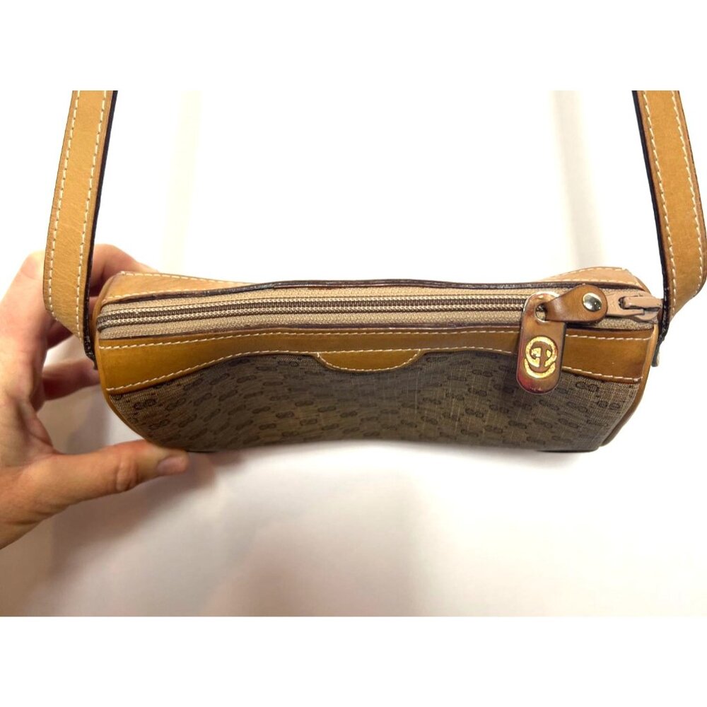 Vintage Gucci GG Canvas & Leather Shoulder Bag Adjustable Strap - Picture 11 of 15